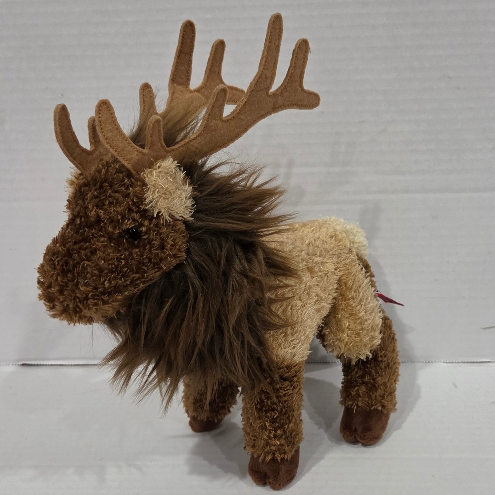 Douglas Cuddle Toys Elk Plush Stuffed Animal Brown Tan Realistic Wildlife